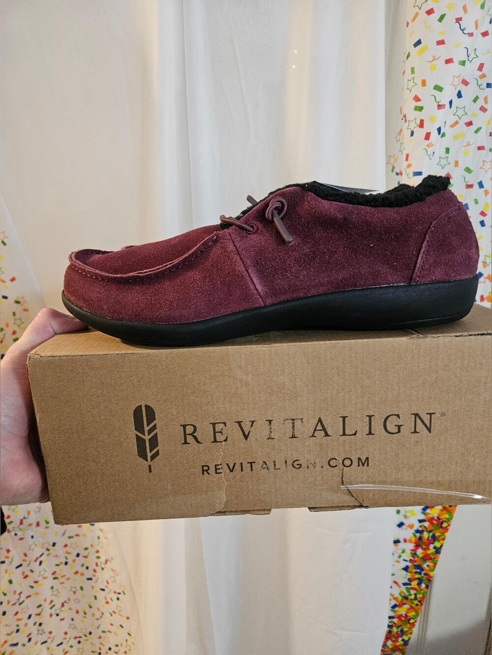 Revitalign Womens Siesta Wallaby SLIPPER/SHOES: PORT ROYALE: NEW IN BOX: SIZE 11